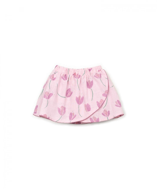 printed woven skort
