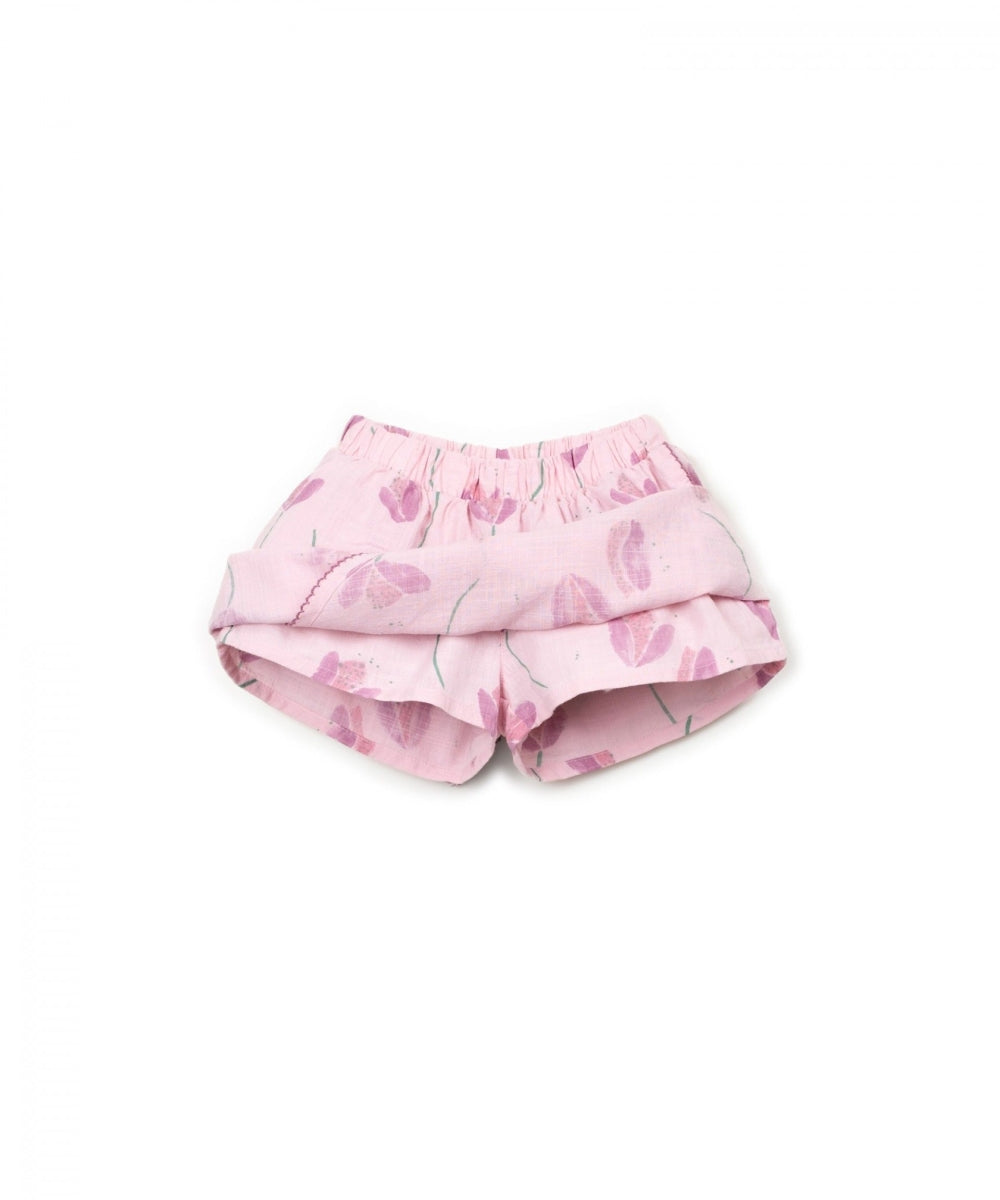 printed woven skort