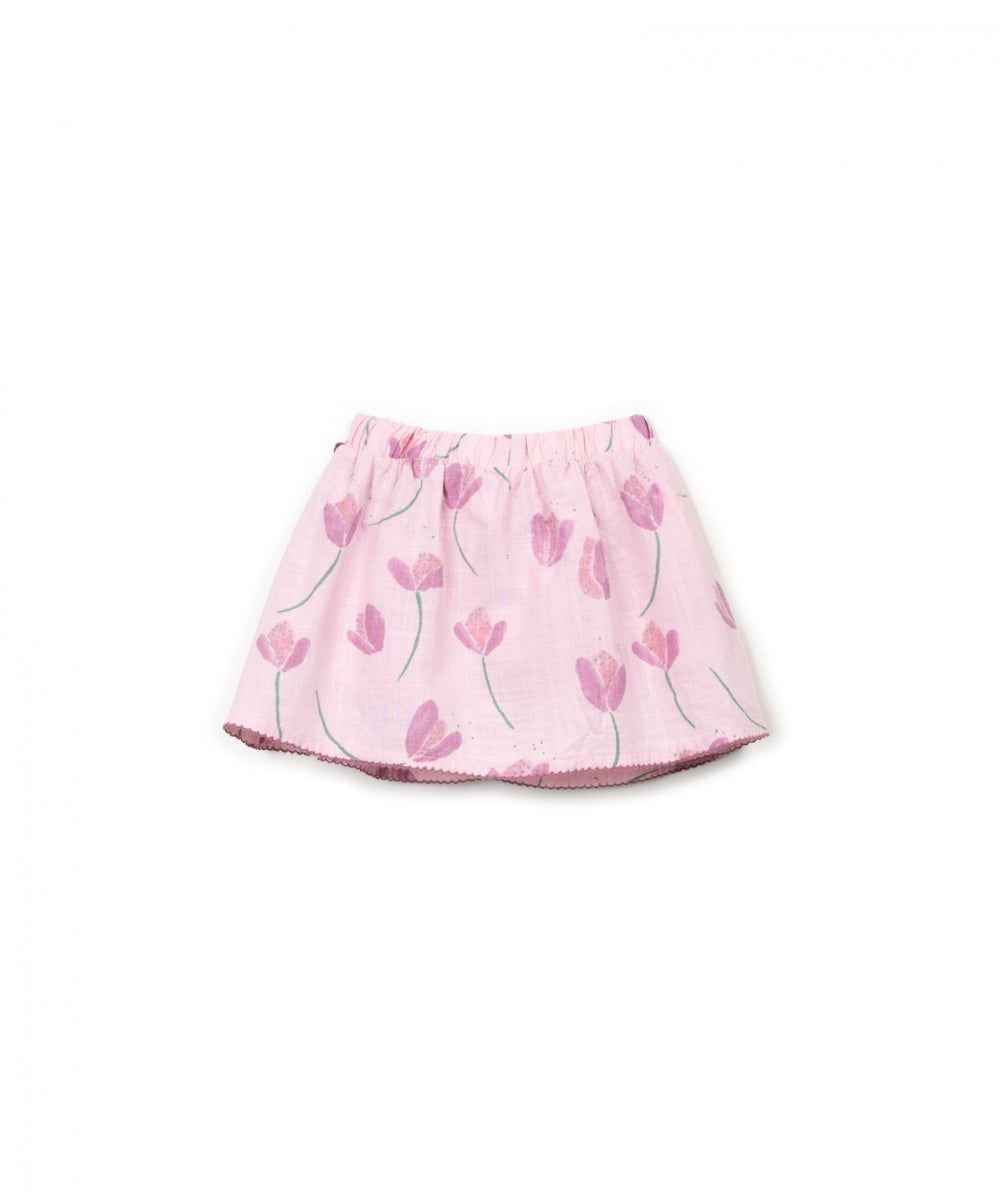 printed woven skort