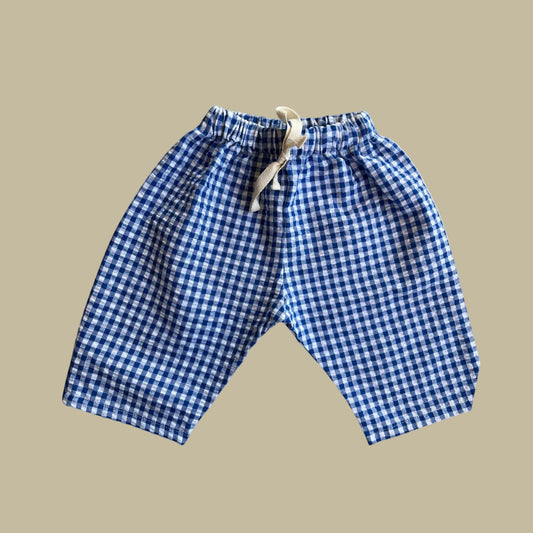 vichy pants - blue