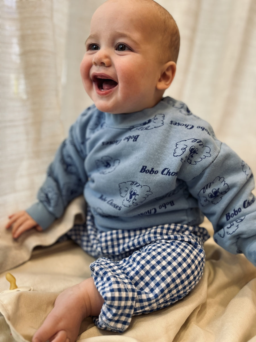 vichy pants - blue