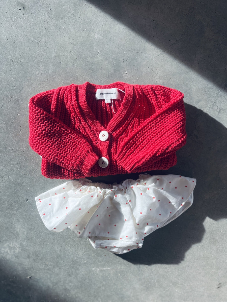 bloomer ruffle - red dots