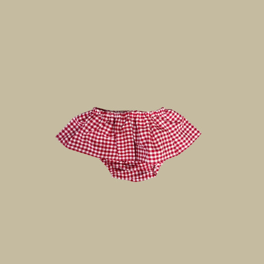 bloomer ruffle - vichy red