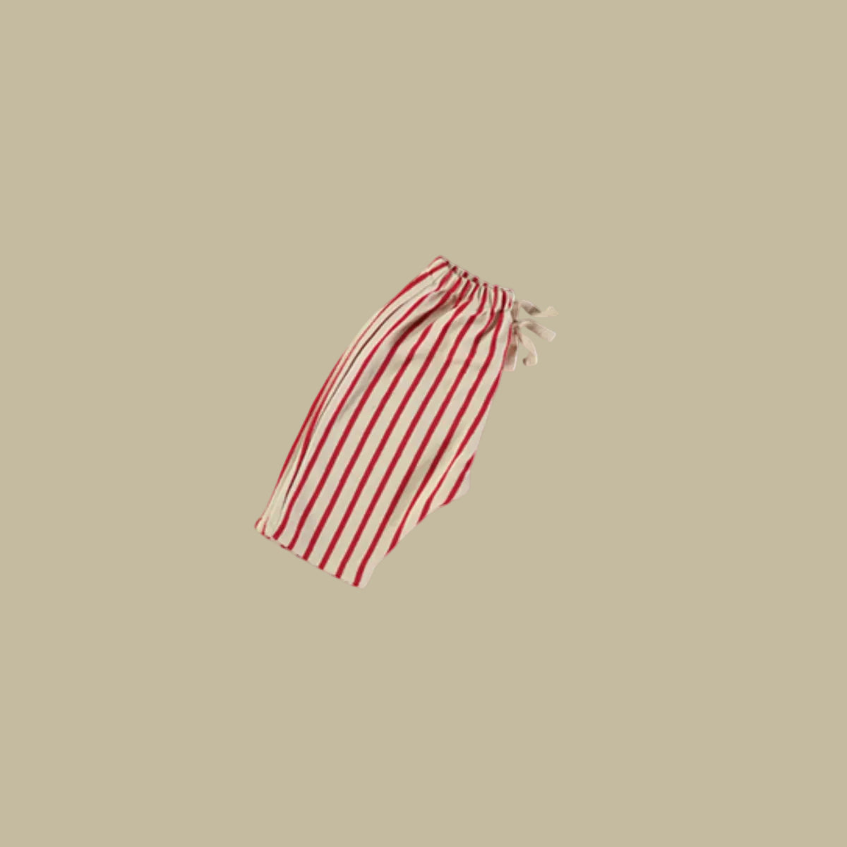 striped pants - cream/red