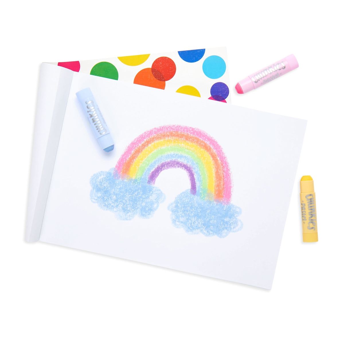 set van 6 chunkies - verfsticks - pastel kleuren