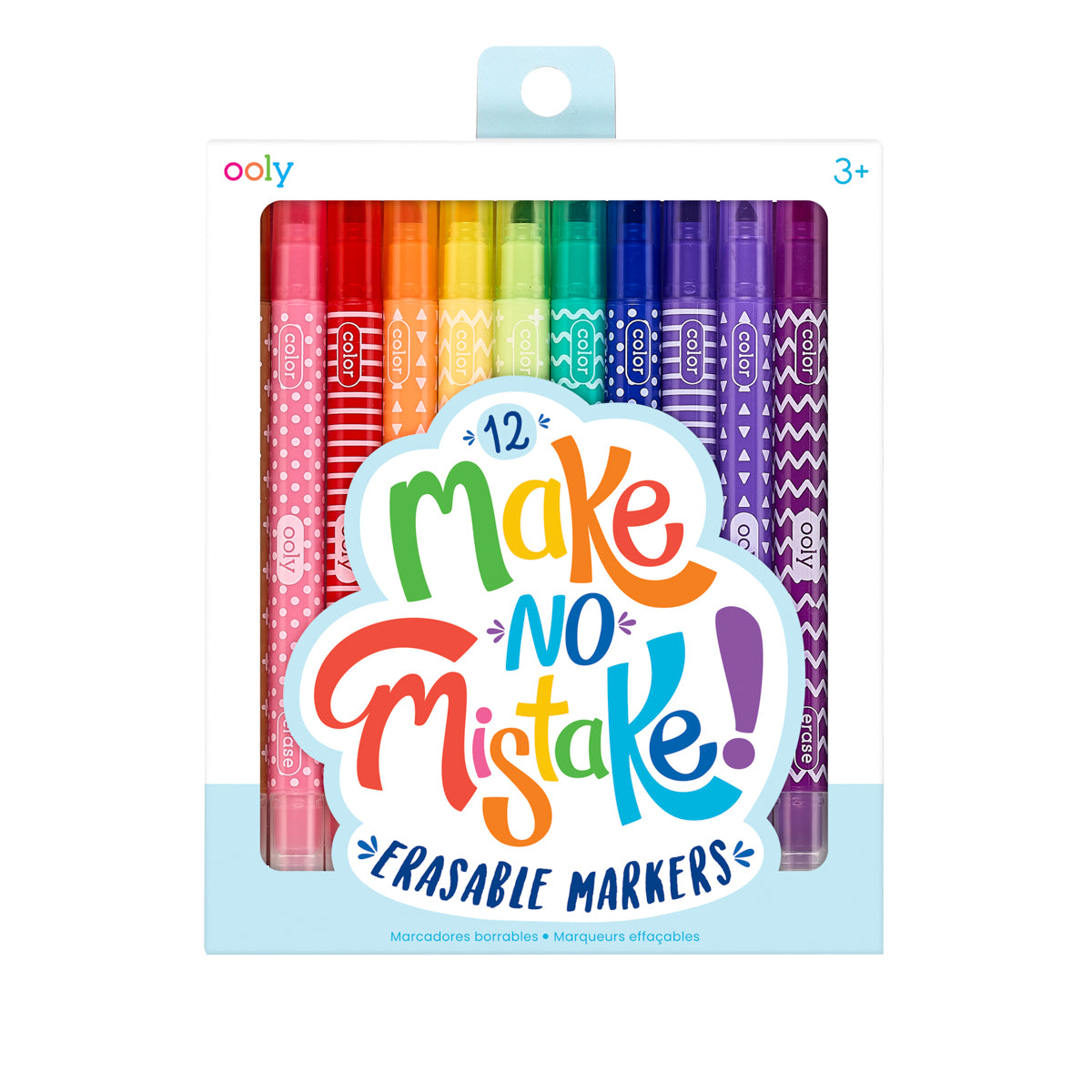 make no mistake - set van 12 uitwisbare stiften met gum