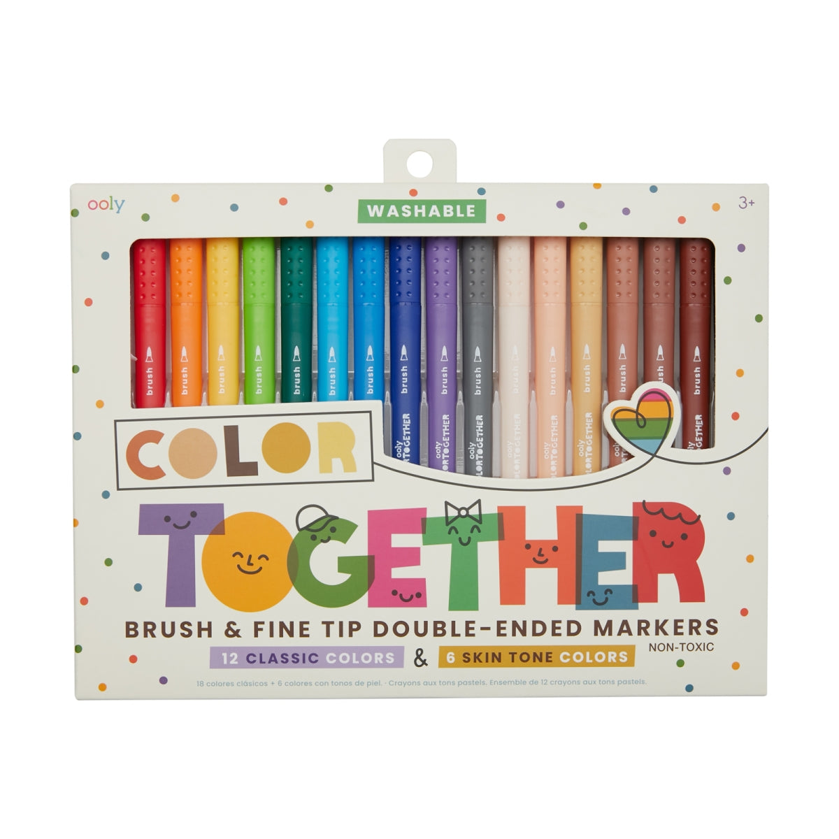 set van 18 stiften met 2 punten - color together