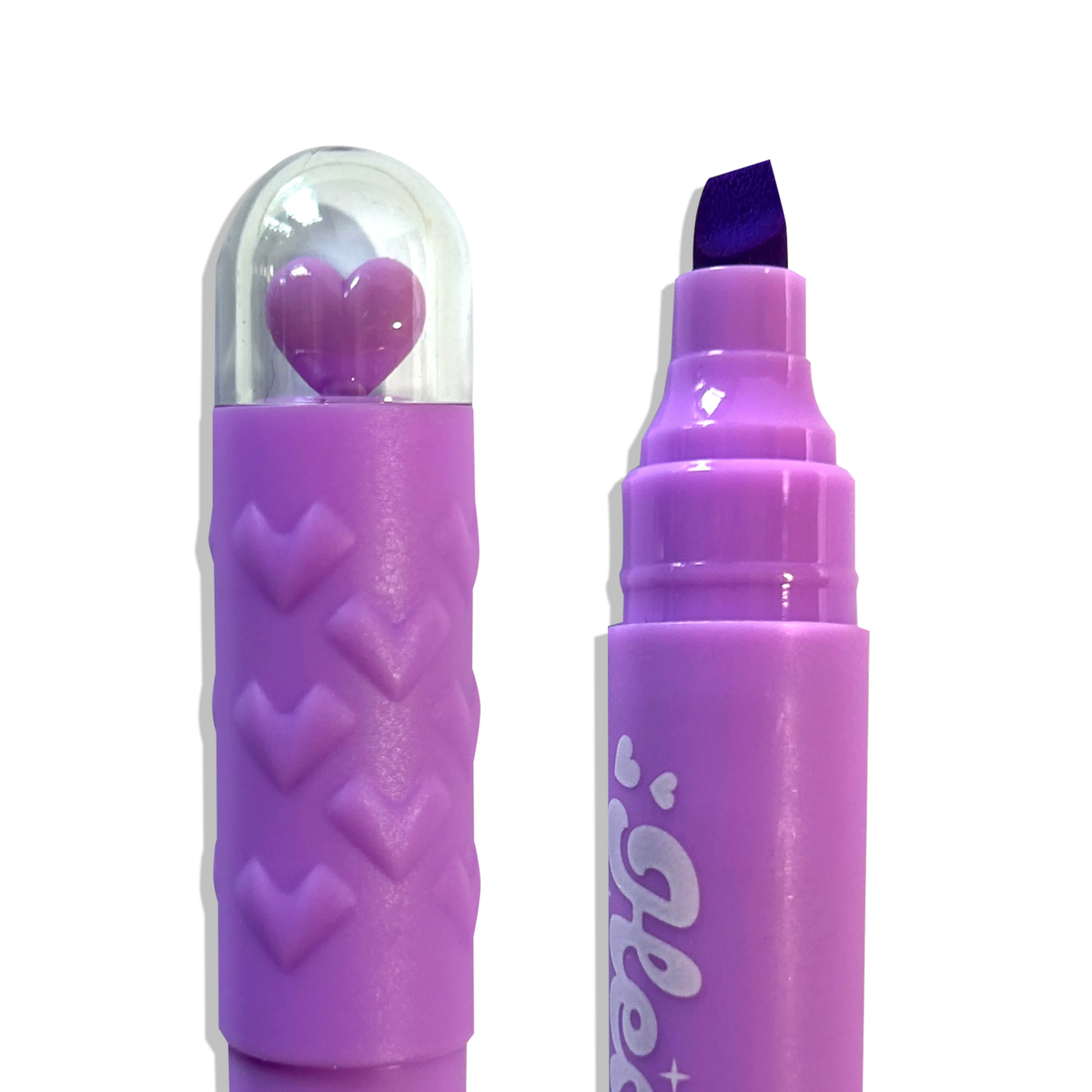 heart pops neon markeerstiften - set van 6