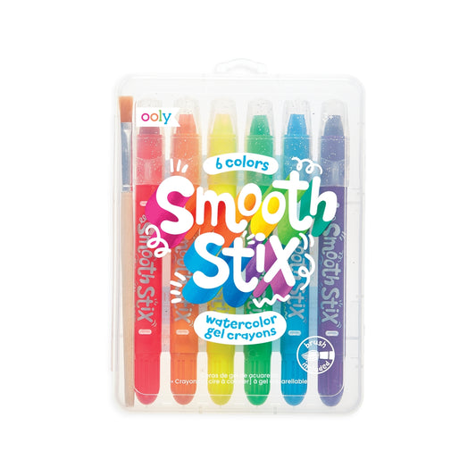 smooth stix - set van 6 aquarelkrijtjes