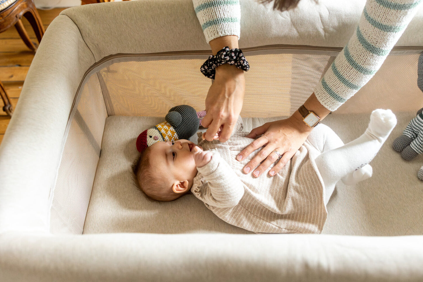 eazy sleep 3 in 1 wieg, reisbed, park - clay