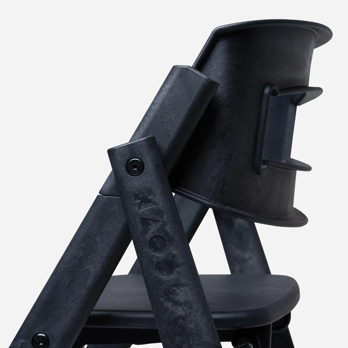 klapp eetstoel - recycled plastic - charcoal black