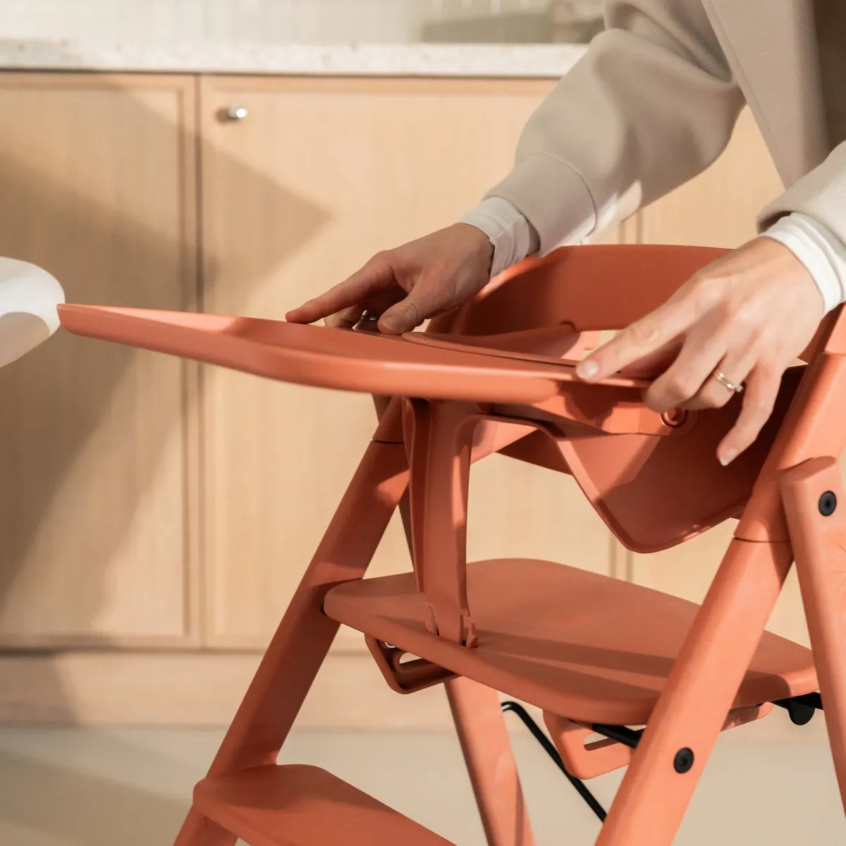 set van beugel & tafelblad - terracotta pink