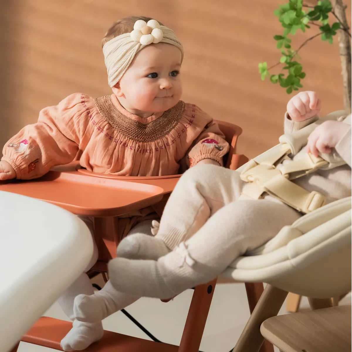 set van beugel & tafelblad - terracotta pink
