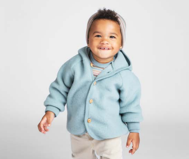 wollen jas - light blue