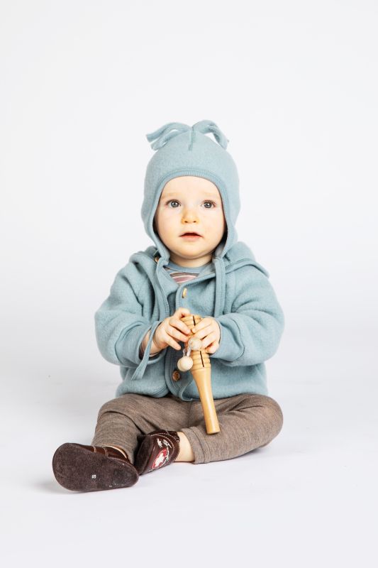 wollen jas - light blue