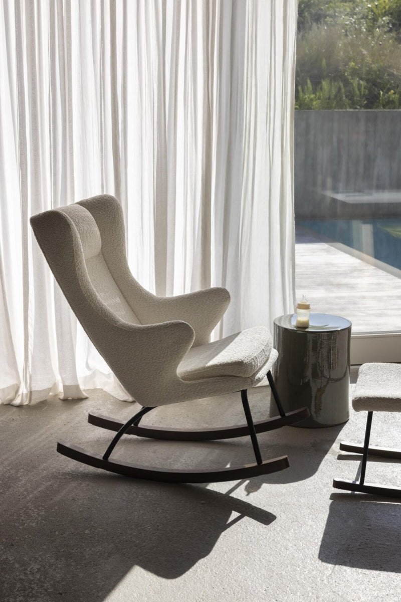 rocking adult chair de luxe - bouclé cream