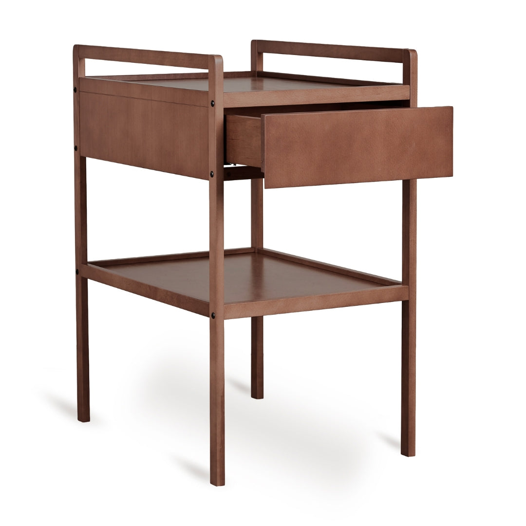 luiertafel mori met lade - walnut