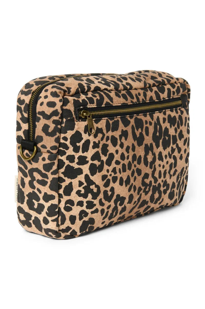 buggy organiser - katoen leopard bruin