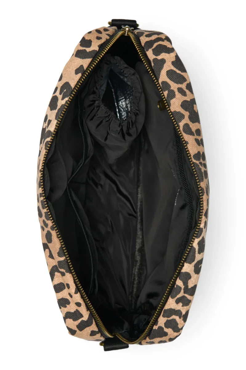 buggy organiser - katoen leopard bruin