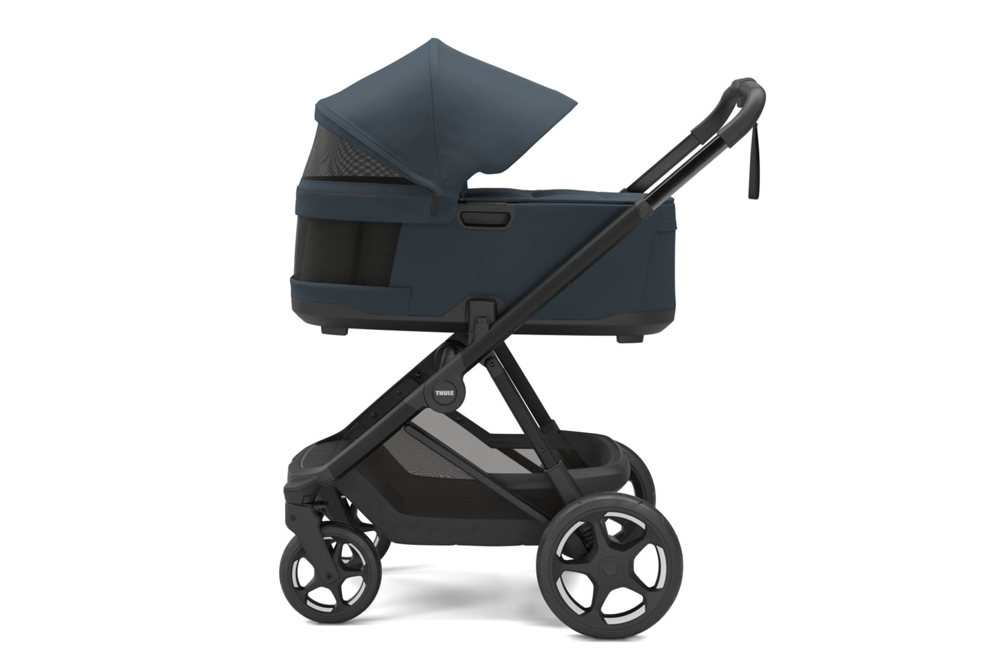charm kinderwagen - darkest blue on black