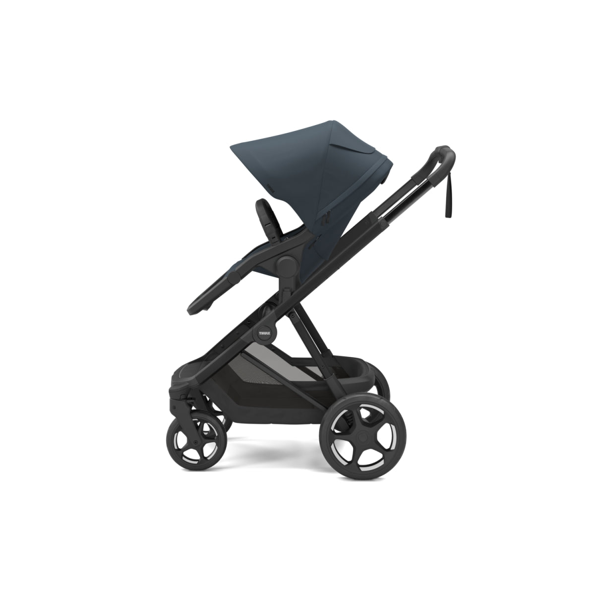 charm kinderwagen - darkest blue on black