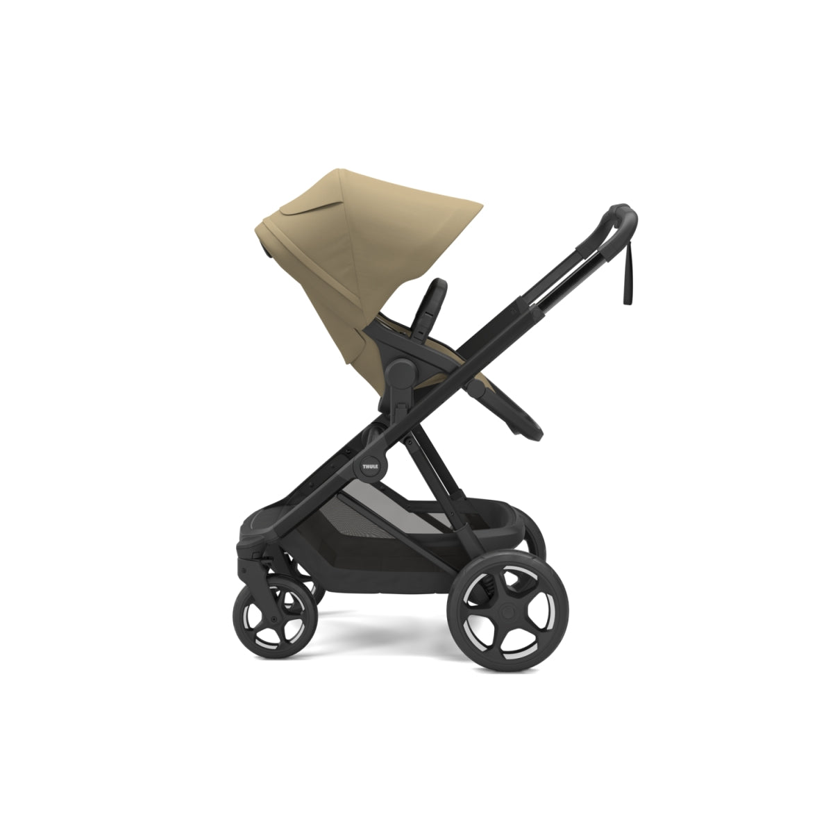 charm kinderwagen - faded kaki on black