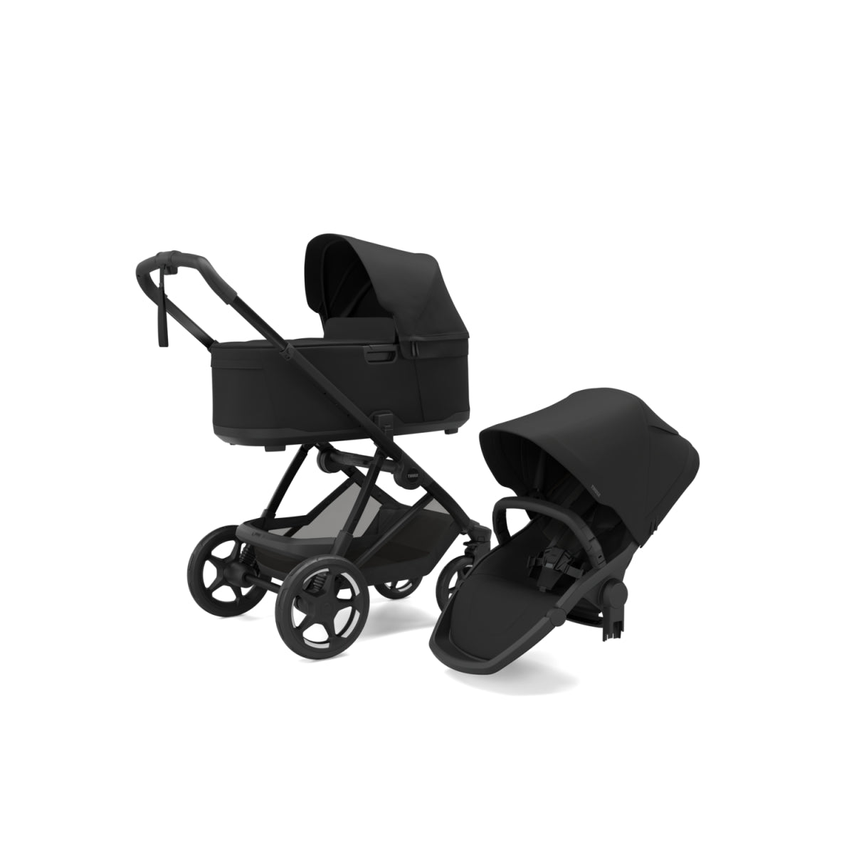 charm kinderwagen - black on black