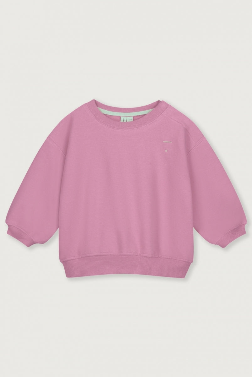 baby dropped shoulder sweater - bubblegum