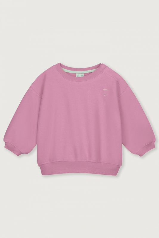 baby dropped shoulder sweater - bubblegum