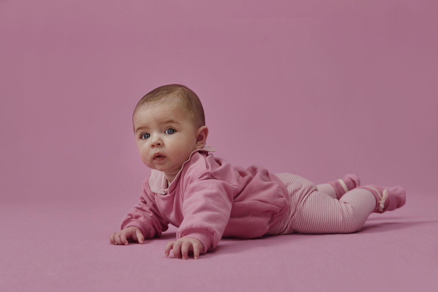 baby dropped shoulder sweater - bubblegum