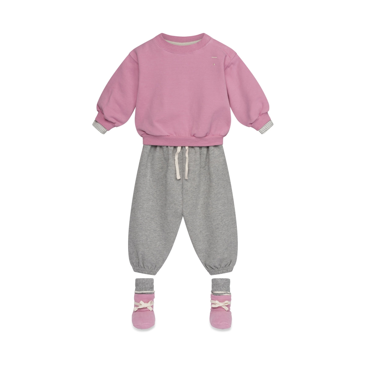 baby dropped shoulder sweater - bubblegum