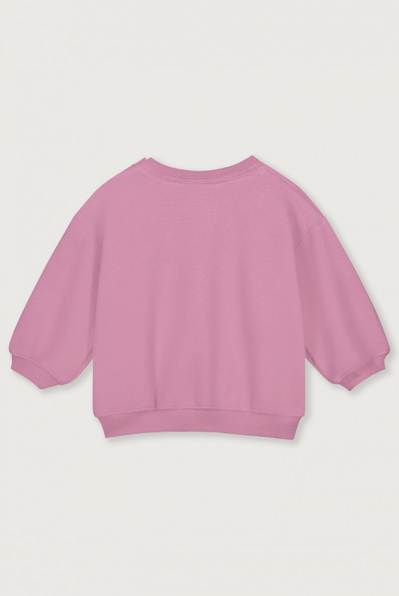 baby dropped shoulder sweater - bubblegum