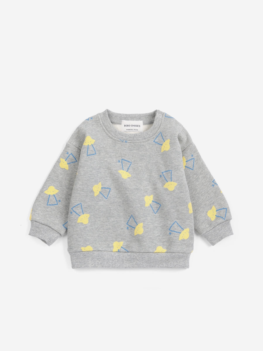 pixel abduction all over sweatshirt