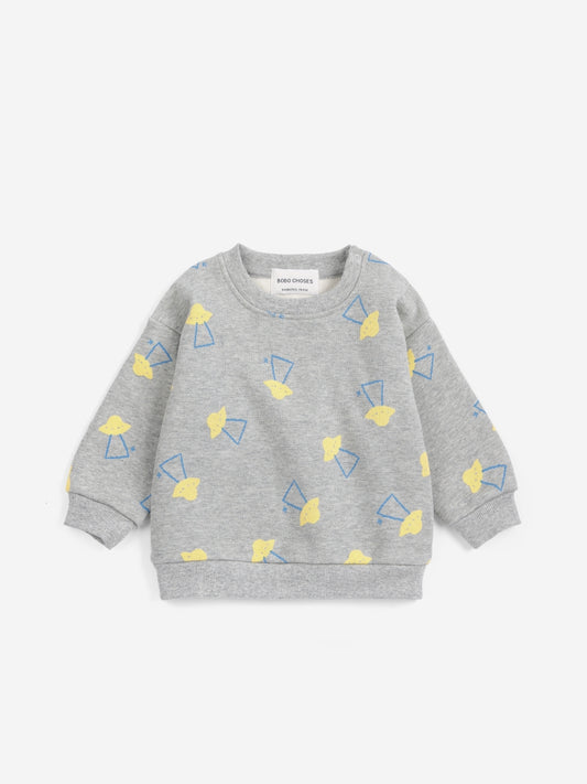 pixel abduction all over sweatshirt