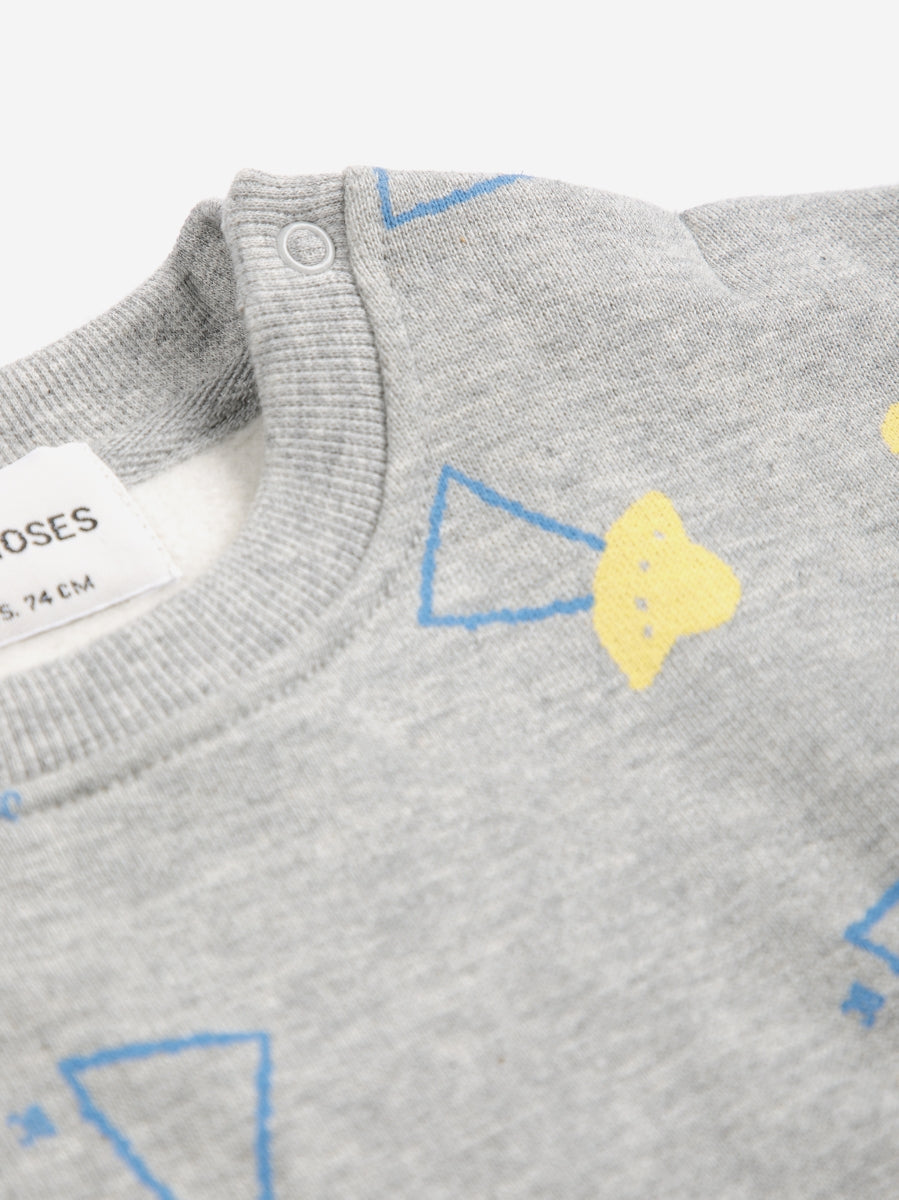 pixel abduction all over sweatshirt