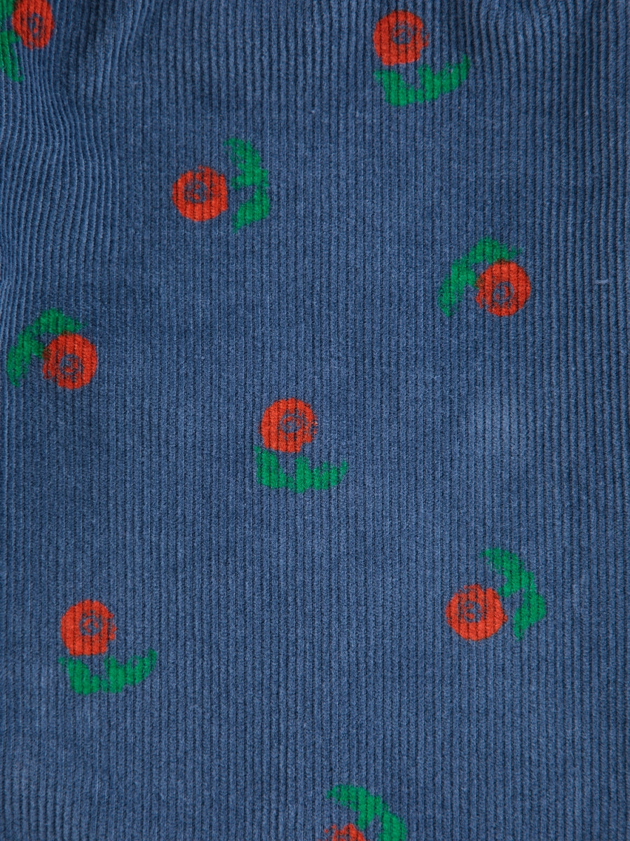 stamp bloom all over corduroy pants