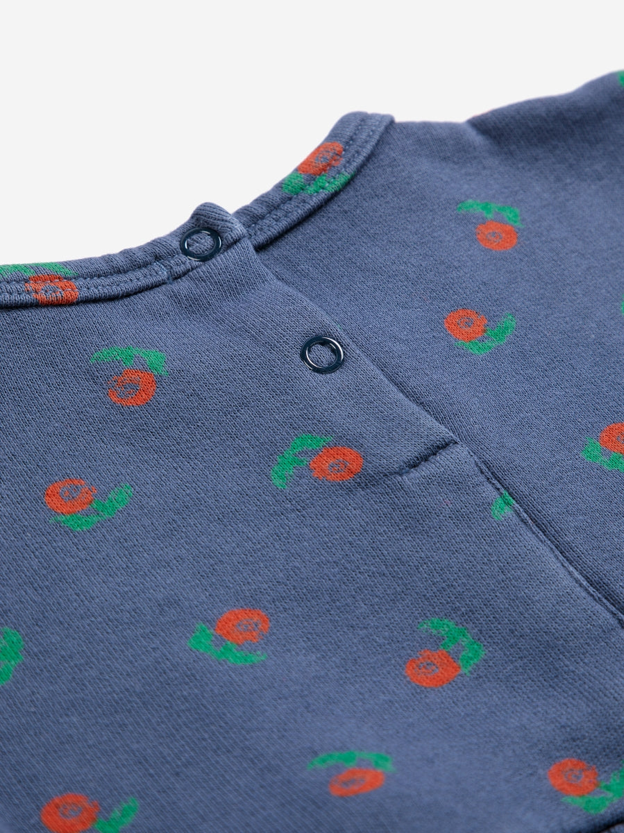 stamp bloom all over fleece dress