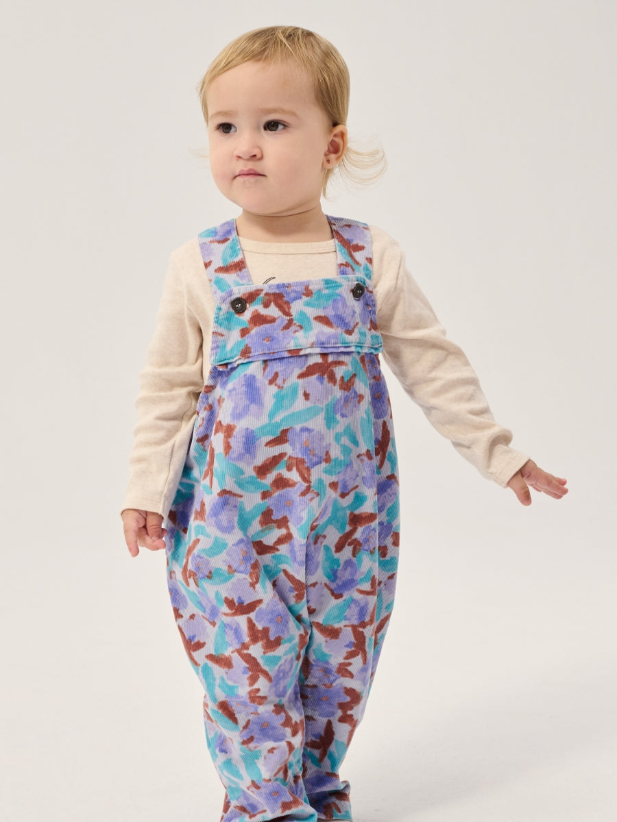 watercolor all over corduroy overall