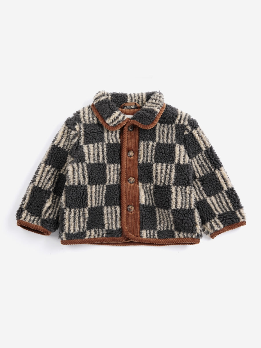 almost moiré allover sheepskin jacket