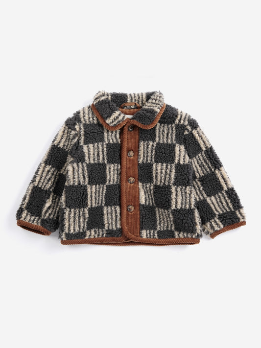 almost moiré allover sheepskin jacket