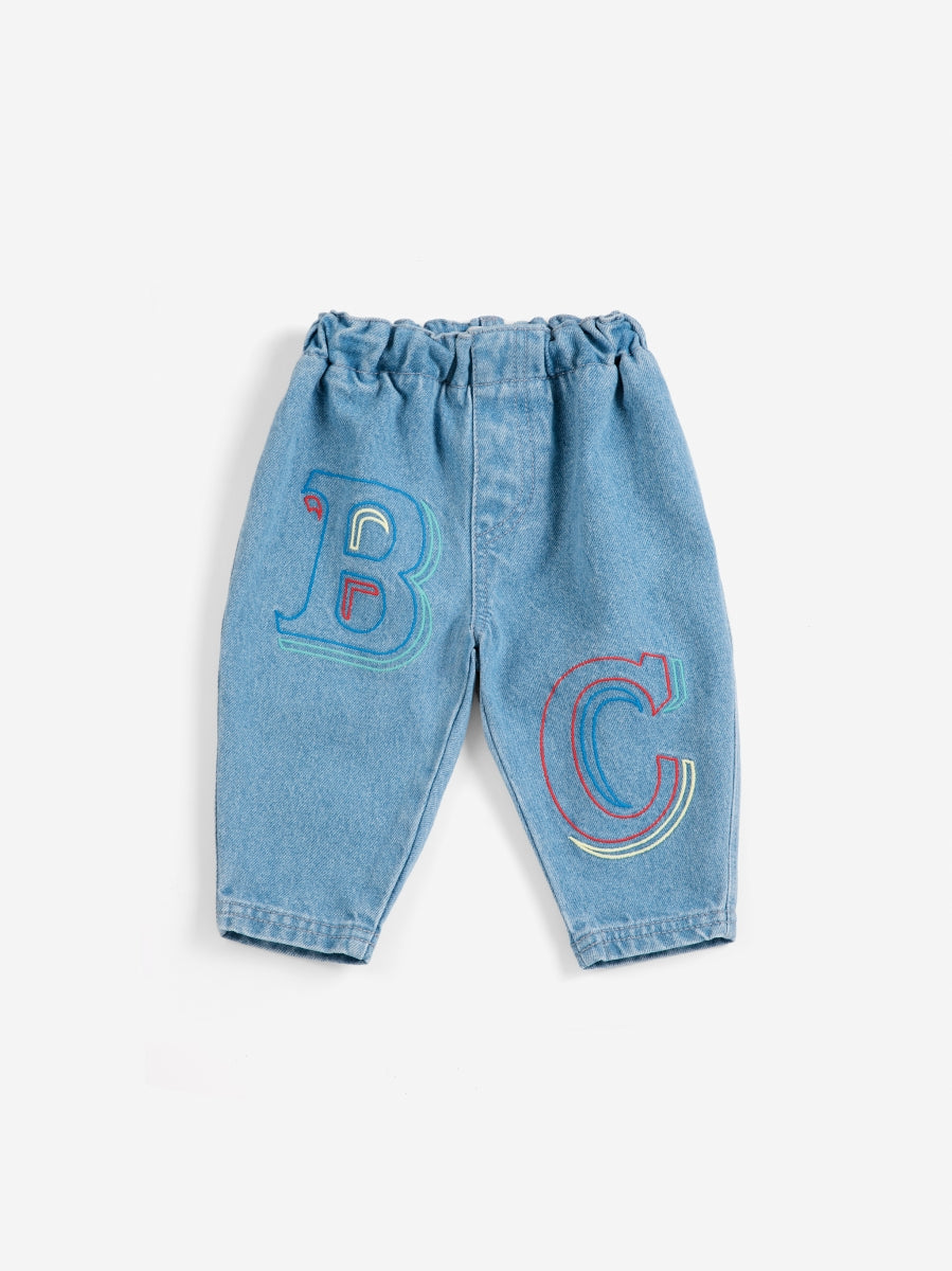 B.C. embossed denim pants