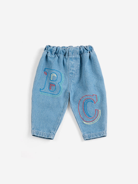 B.C. embossed denim pants
