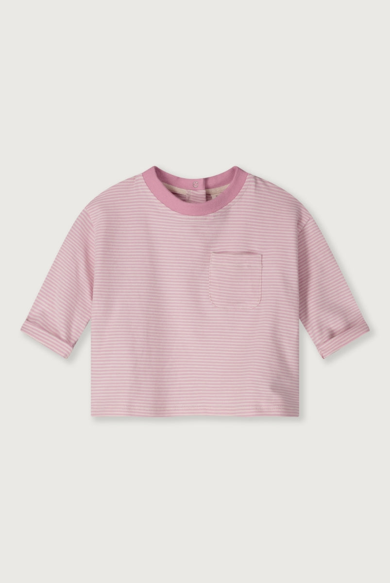 baby pocket t-shirt long sleeves - bubblegum cream