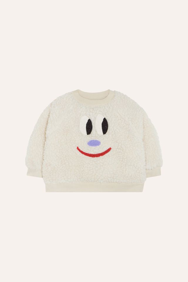 smiling face teddy sweatshirt - baby