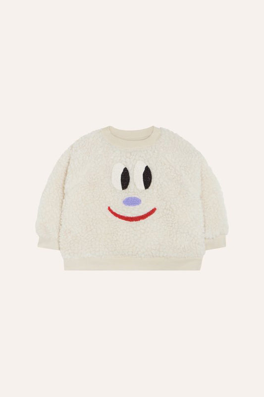 smiling face teddy sweatshirt - baby