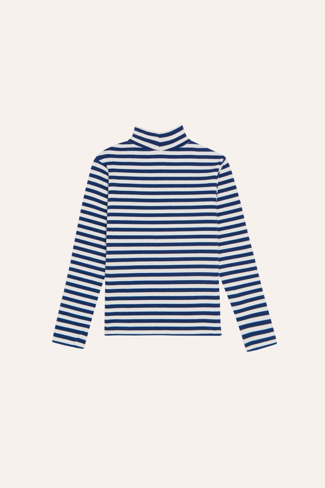 blue stripes turtle neck tshirt - kids