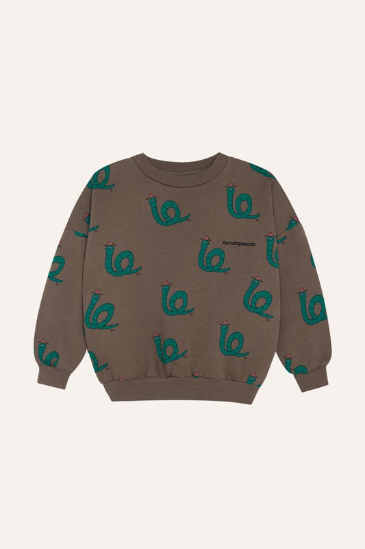 snakes brown sweatshirt - kids