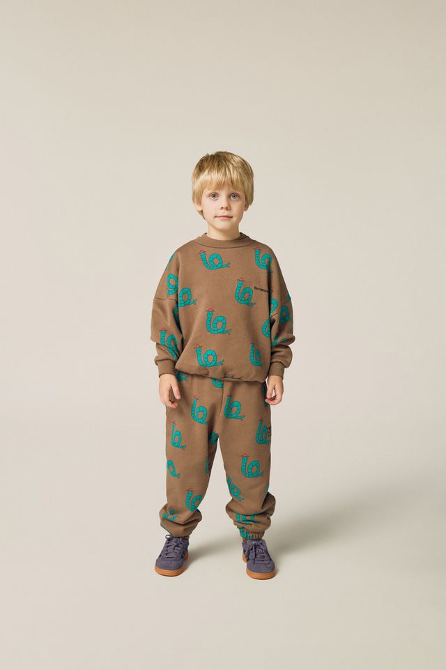 snakes brown sweatshirt - kids