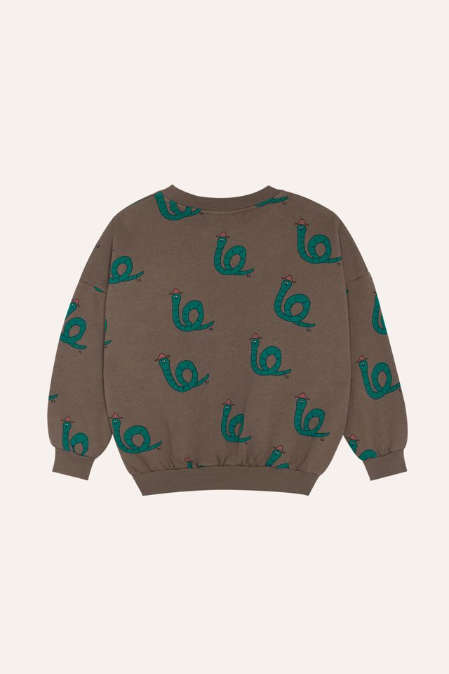snakes brown sweatshirt - kids