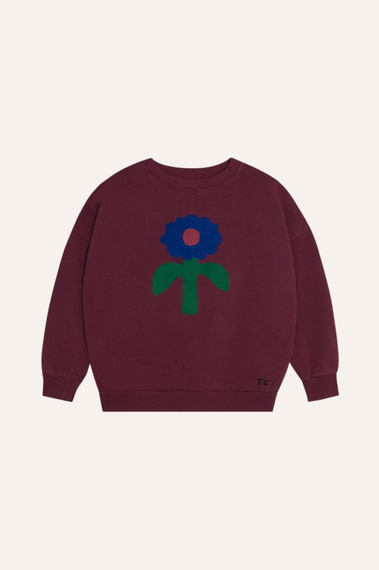 big blue daisy sweatshirt - kids